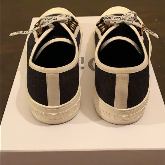 Dior Sneakers SIZE 36.5 WALK’N’DIOR BLACK CANVAS - Picture 3 of 6